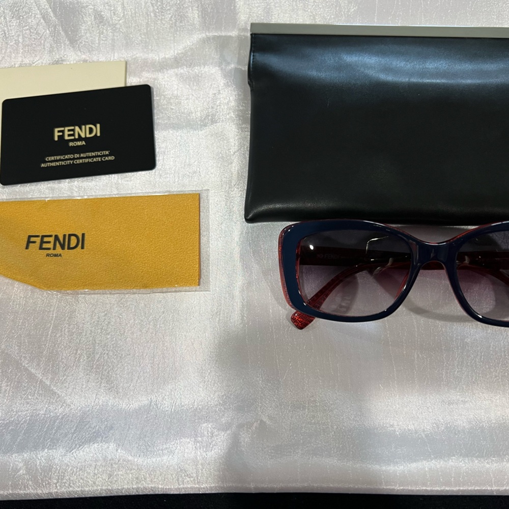 Fendi Women's Sunglasses in Blue and Red